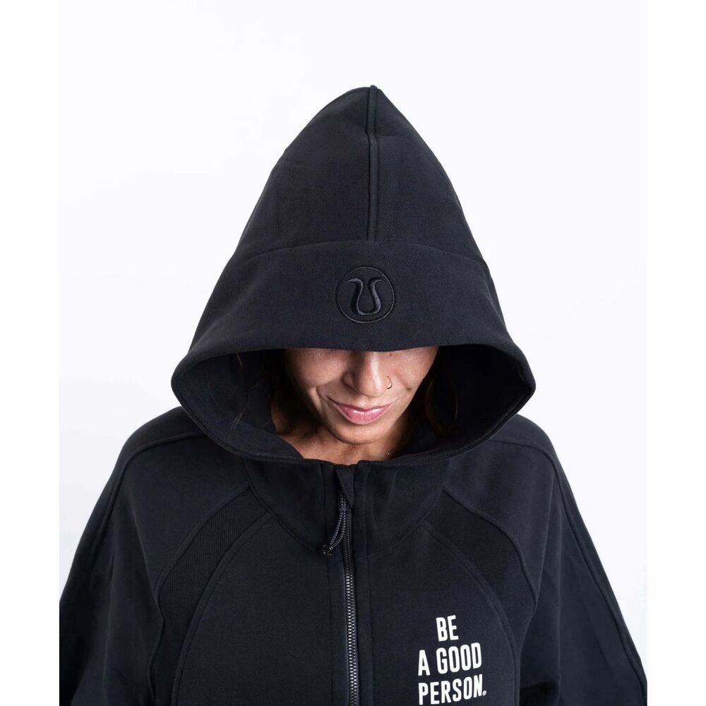 Lululemon Women's Scuba Hoodie **Limited*Be A Good Person” 1/2 Zip Pullover M/LG